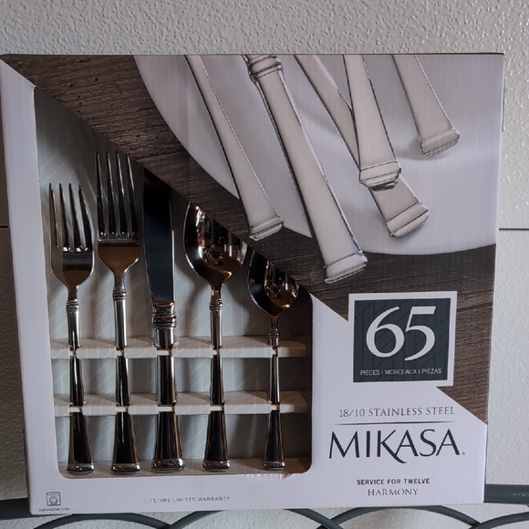 Mikasa 18/10 Stainless Steel 65 PC's Service For 12 Harmony Silverware,NWOT. - Picture 1 of 5